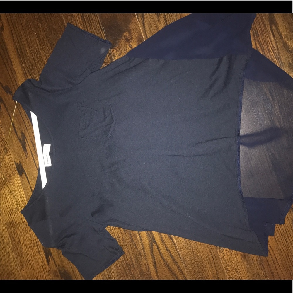 Abercrombie Navy Shirt with Sheer Back (unworn)